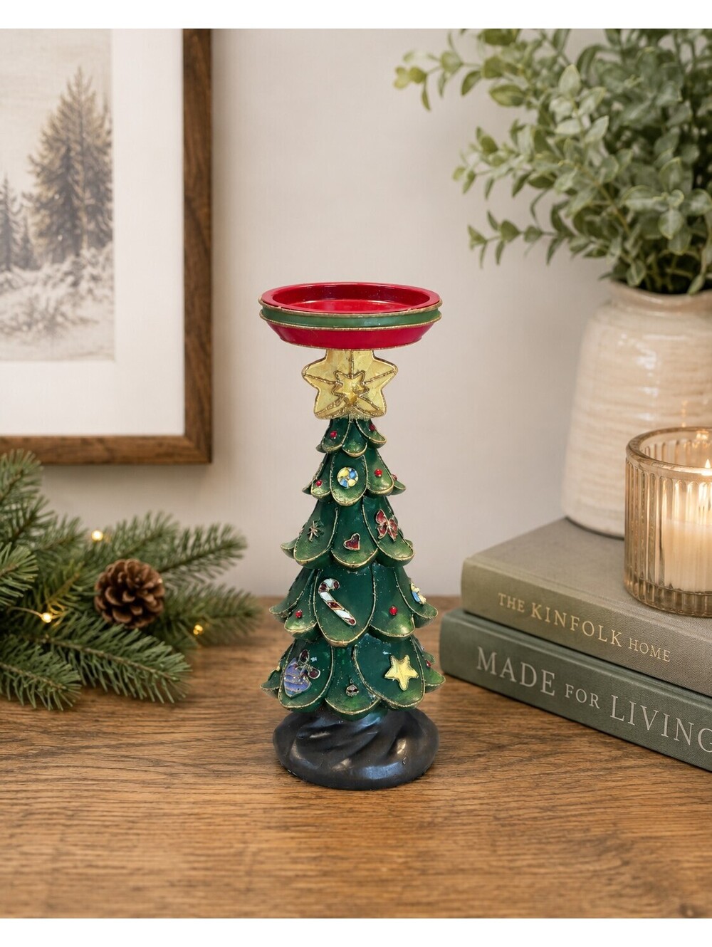 Christmas Tree Candle Holder Decorative Metal Holiday Home Decor #Christmas #CND